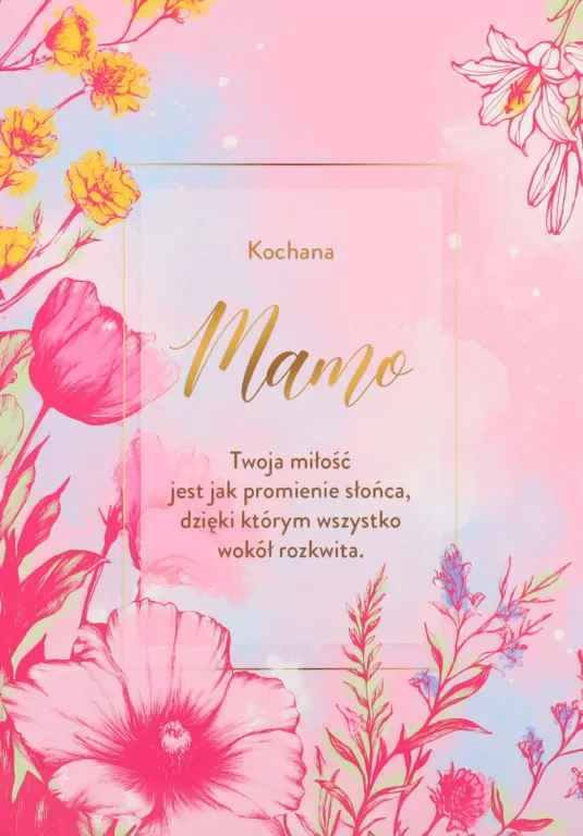 Karnet B6 Dzień Matki - tantis.pl