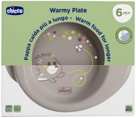 Talerz podgrzewany szary 6m+