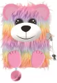 Pamiętnik z kłódką 3D włochacz RAINBOW BEAR A5, 96 kartek - tantis.pl