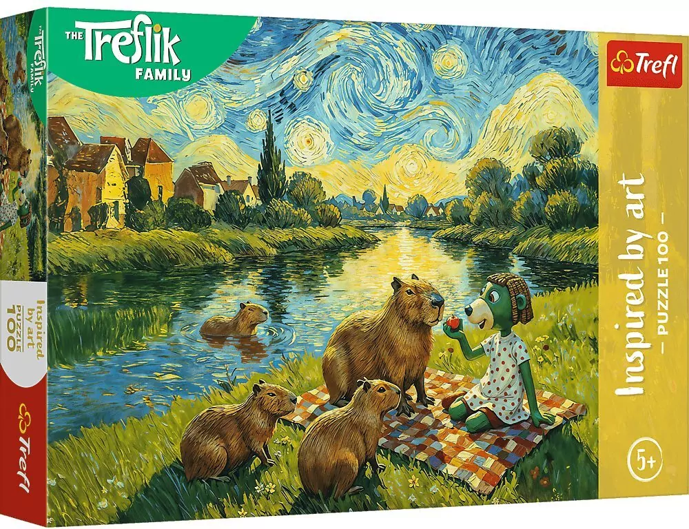 Puzzle 100 Karmiąc kapibary TREFL - tantis.pl