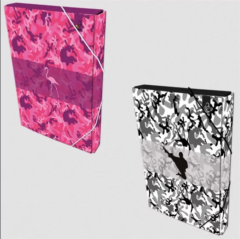 Teczka Box A4 na gumkę Camouflage TBCA4 - tantis.pl