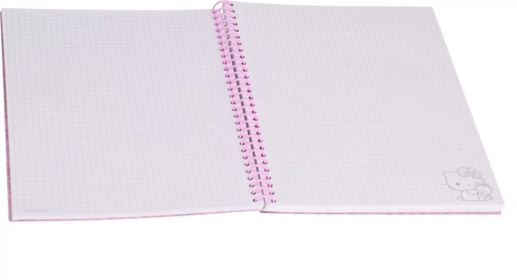 Kołobrulion B5 100k. kratka plastikowa spirala Hello Kitty wzór 2 - tantis.pl
