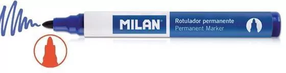 Marker permanentny okragły czerwony (12szt) MILAN - tantis.pl