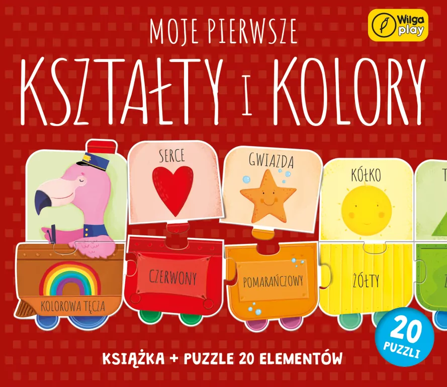 Książka i puzzle. Moje pierwsze kształty i kolory, 20 elementów - tantis.pl