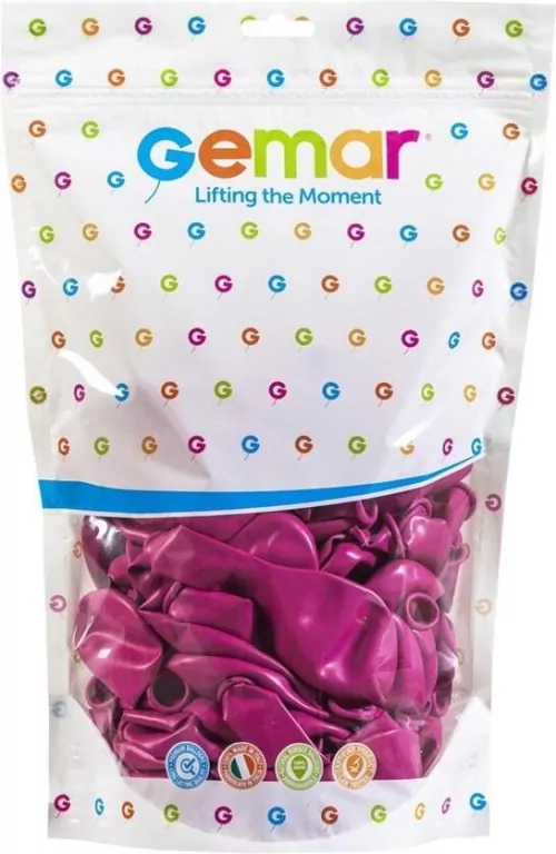 Balony pastelowe ciemnoróżowe 33cm, 50 sztuk - tantis.pl
