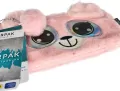 Saszetka pluszowa Big eyes różowa 20x11cm - tantis.pl