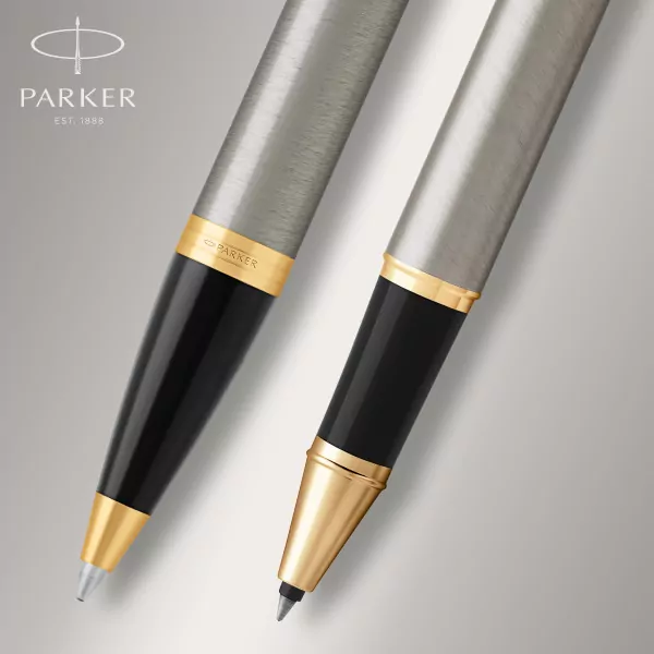 Zestaw im brushed metal gt pióro + długopis parker - tantis.pl
