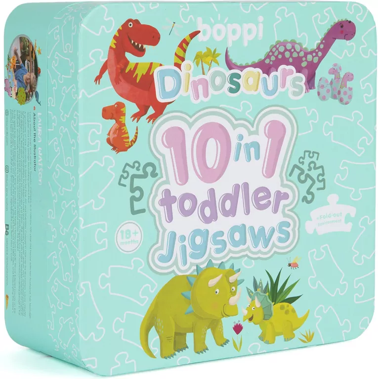 Puzzle progresywne Boppi 10w1 Dinozaury 30 elemenetów - tantis.pl