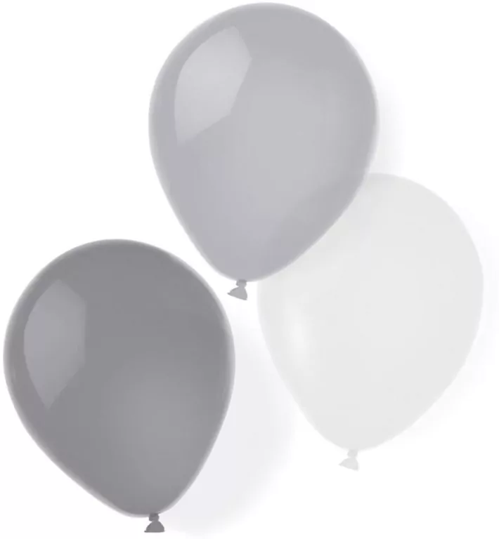 Balony lateksowe silver dream 25,4cm/10 8szt. - tantis.pl