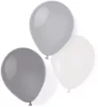 Balony lateksowe silver dream 25,4cm/10 8szt. - tantis.pl