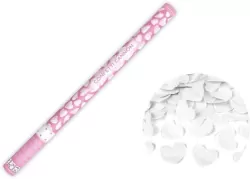 Tuba z sercami białymi 80cm