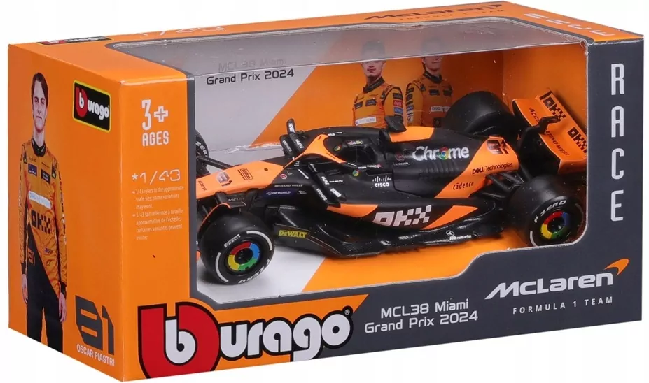 Mclaren F1 MCL38 Miami GP 2024 #81 Oscar Piastri - tantis.pl