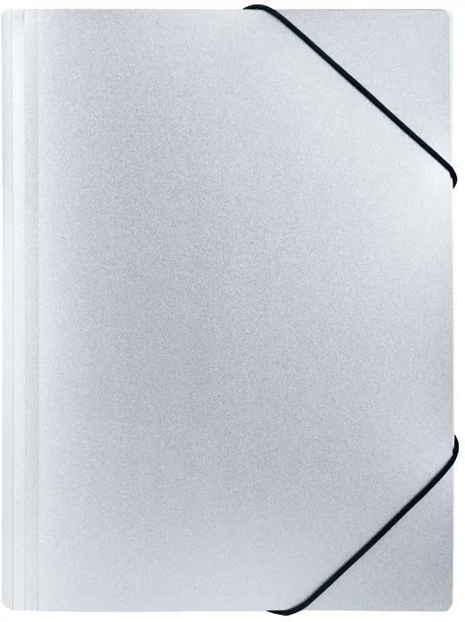 Teczka z gumką A4 PP stardust silver - tantis.pl