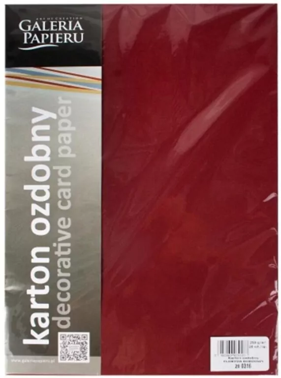 Galeria Papieru. Karton Ozdobny A4, Bordo - tantis.pl