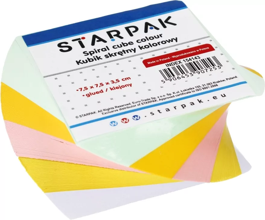 Kubik plastikowy kolorowy 75x75x40mm - tantis.pl