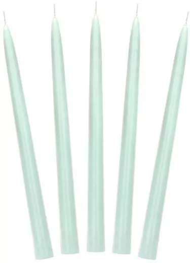 Świeca stożkowa matowa szałwiowy 24cm - tantis.pl