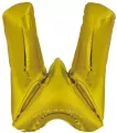 Balon foliowy litera W złota 79x86cm - tantis.pl