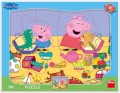Puzzle ramkowe Świnka Peppa W pokoju 12el - tantis.pl