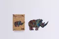 Puzzle drewniane eko 72. Rzadki nosorożec - tantis.pl