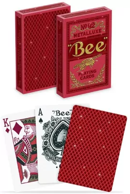 Karty Bee Metalluxe czerwone BICYCLE