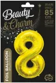 Balon foliowy 8. Złoty 85cm - tantis.pl