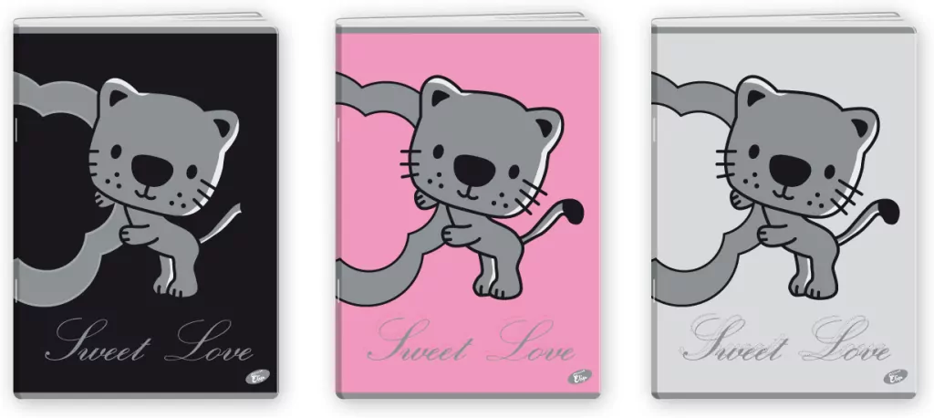 Zeszyt A5/32K kratka SWEET LOVE MIX - tantis.pl