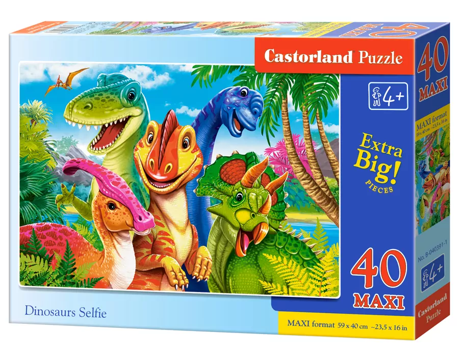 Puzzle 40 Dinosaurs Selfie CASTOR - tantis.pl