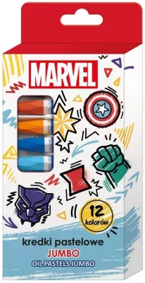 Kredki pastelowe jumbo Avengers 12 kolorów