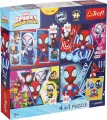 Puzzle 4w1 Spidey + plakat TREFL - tantis.pl