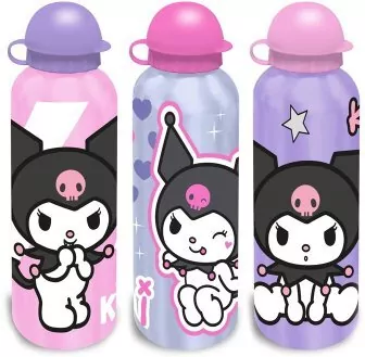 Bidon 500ml aluminium Kuromi mix wzorów KU00007 - tantis.pl