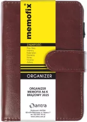 Organizer Memofix 2026 A6 K brąz