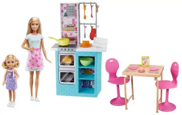 Barbie. Zestaw wspólne pieczenie + lalki - tantis.pl