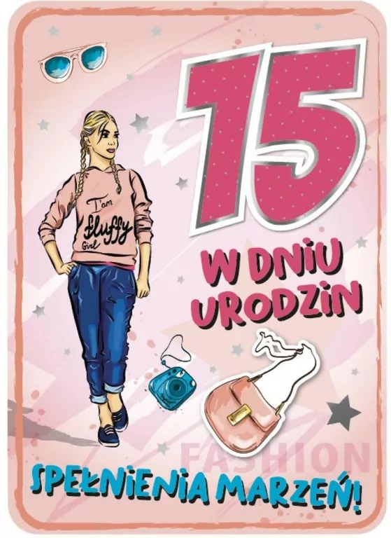 Karnet. 15 urodziny. GM-754 - tantis.pl