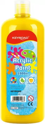 Farba akrylowa KEYROAD butelka 1000ml żółta
