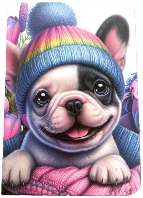 Notatnik ozdobny A7/48K gładki TW Piesek w czapce - tantis.pl