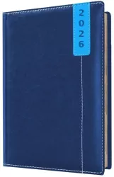 Kalendarz 2026 A4 tygodniowy registry niebieski