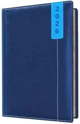 Kalendarz 2026 A4 tygodniowy registry niebieski