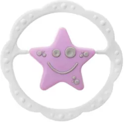 Grzechotka sensoryczna. Gwiazdka różowo-szara