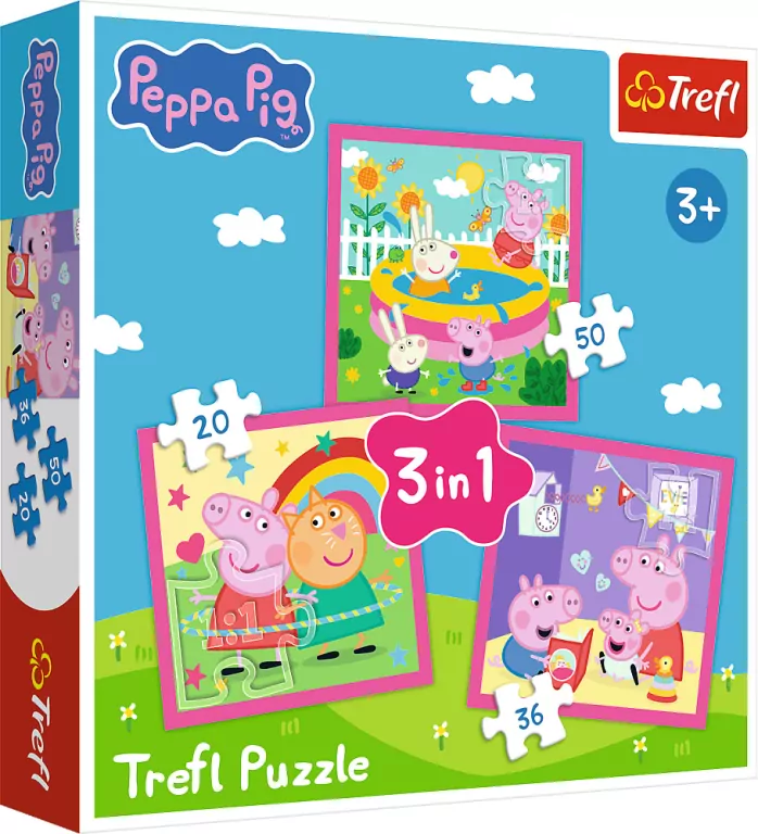 Puzzle 3w1 Peppa i przyjaciele TREFL - tantis.pl