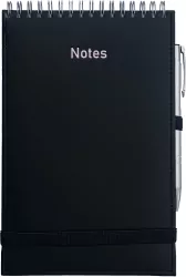 Notes A5 Vivella na spirali z gumką czarny