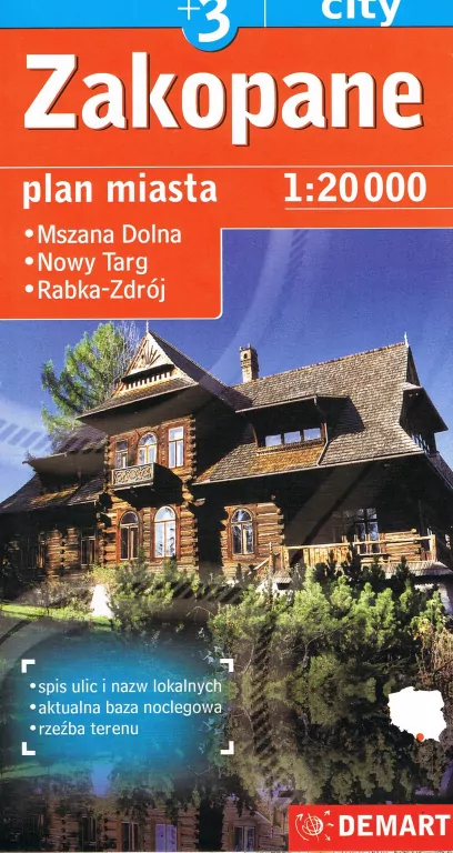 Nowy Targ/Zakopane plus 3 - plan miasta Demart - tantis.pl
