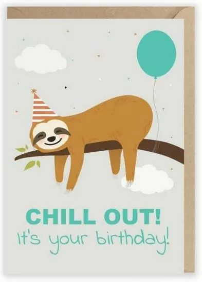 Kartka urodzinowa Chill Out, eko koperta - tantis.pl