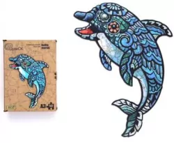 Maksik. Puzzle drewniane, eko Delfin 147 elementów