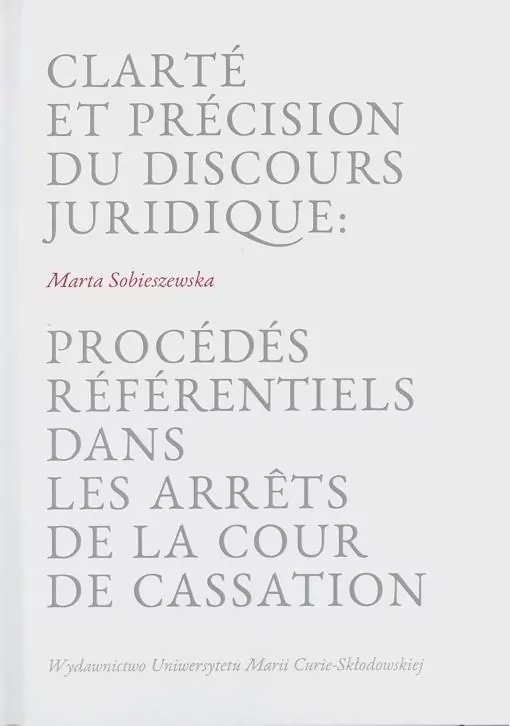 Clarte et precision du discours juridique... - tantis.pl