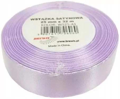 Wstążka satynowa jasny lawendowy 25mm x 32m - tantis.pl