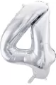 Balon foliowy 4. Srebrny 86cm - tantis.pl