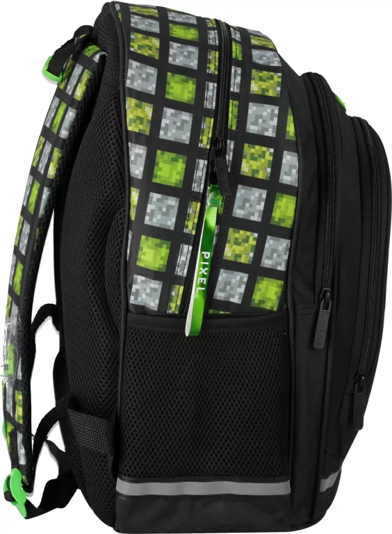 Plecak szkolny Pixel zielony - tantis.pl