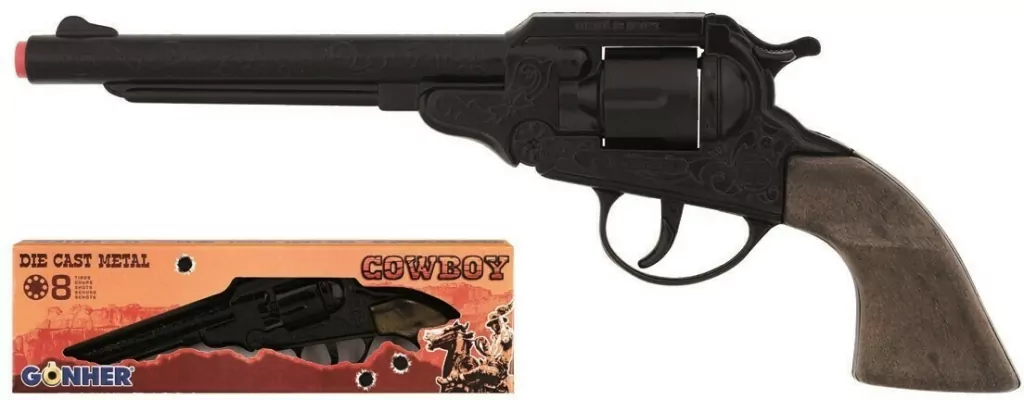 Rewolwer kowbojski metalowy 8 naboi GONHER 88/6 - tantis.pl