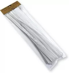 Druciki kreatywne 300x6mm białe 30szt
