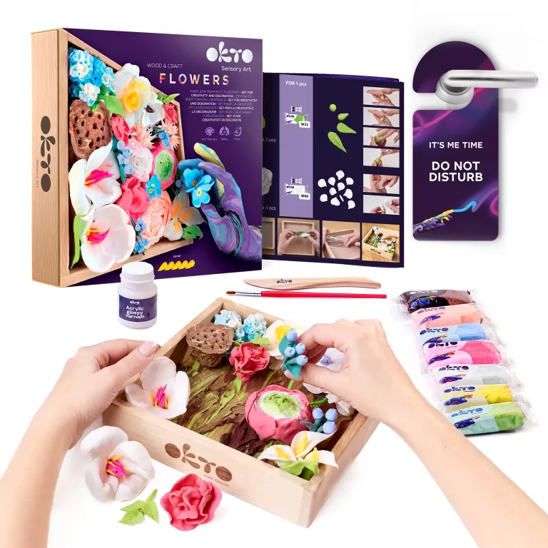 Kwiaty. Sensory Art. Wood&Craft Creative Set - tantis.pl